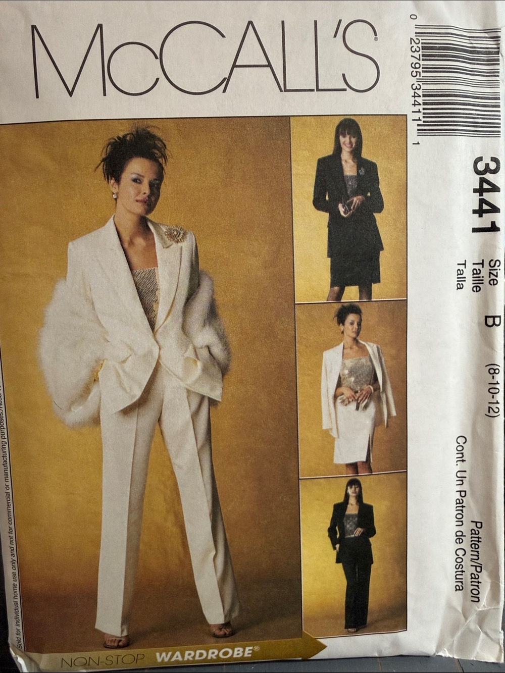 McCall’s 3441 Misses’/Miss Petite Lined Jacket, Top, Pants&Skirt Sewing Pattern